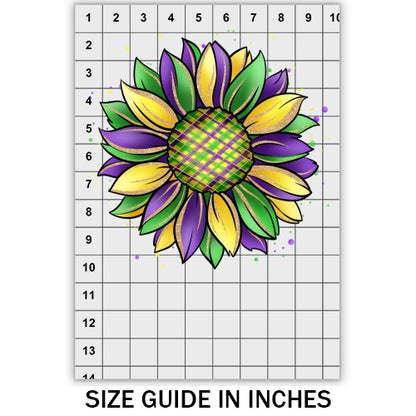 Mardi Gras Sunflower DTF