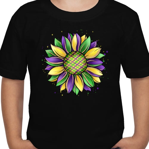 Mardi Gras Sunflower DTF