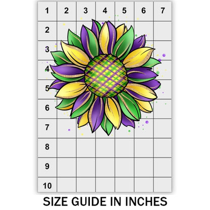 Mardi Gras Sunflower DTF