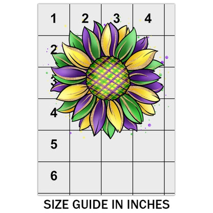 Mardi Gras Sunflower DTF