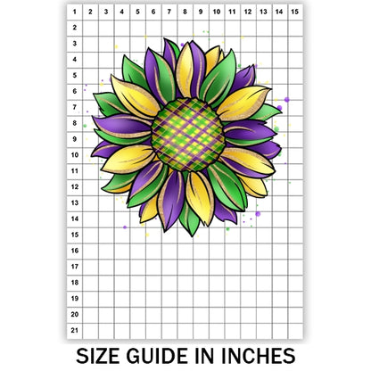 Mardi Gras Sunflower Sublimation
