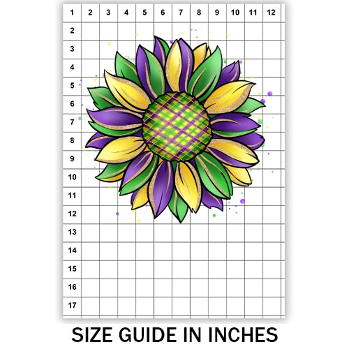 Mardi Gras Sunflower Sublimation