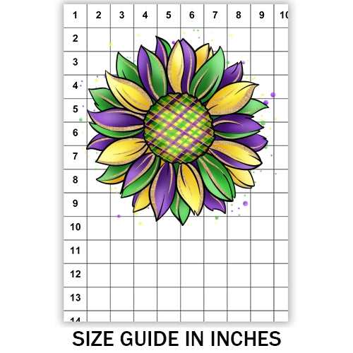 Mardi Gras Sunflower Sublimation