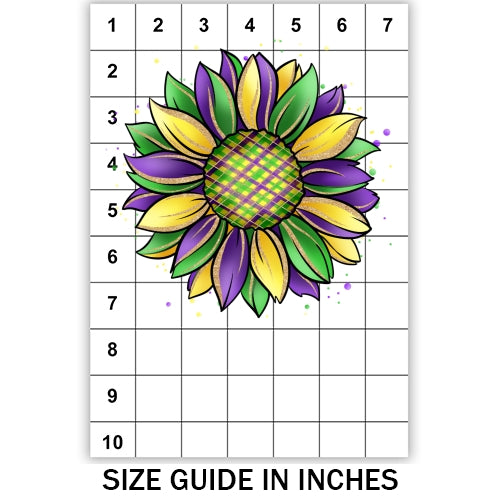 Mardi Gras Sunflower Sublimation