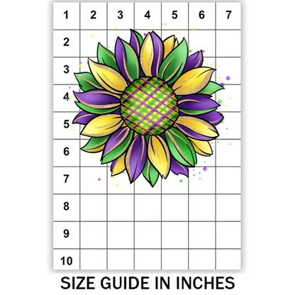 Mardi Gras Sunflower Sublimation