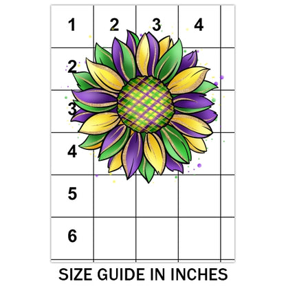 Mardi Gras Sunflower Sublimation