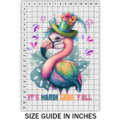 Flamingo Mardi Gras DTF
