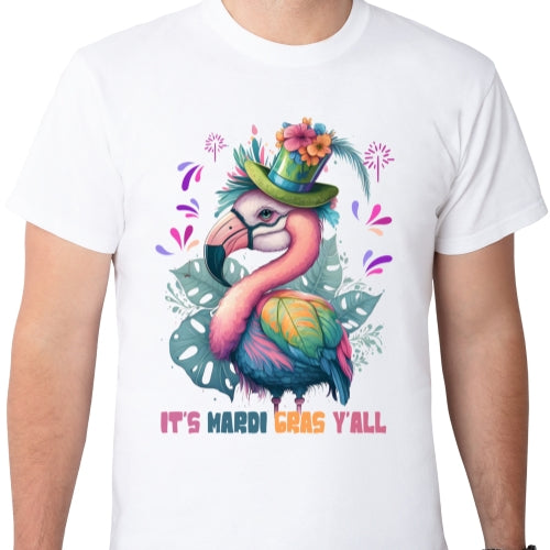 Flamingo Mardi Gras Sublimation