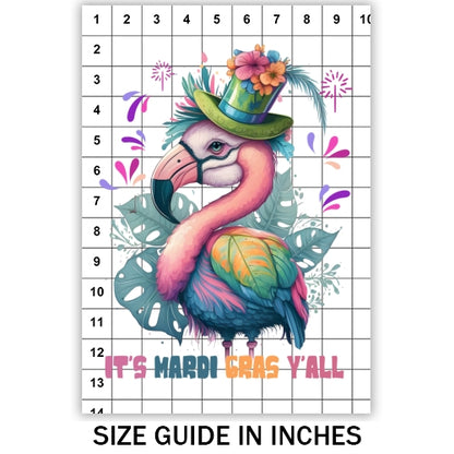 Flamingo Mardi Gras Sublimation
