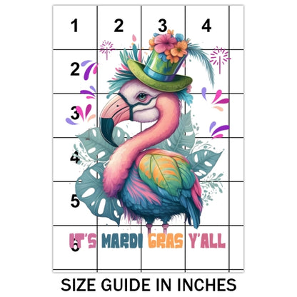 Flamingo Mardi Gras Sublimation