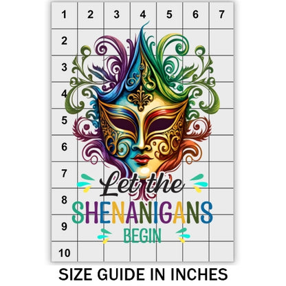 Mardi Gras Mask DTF