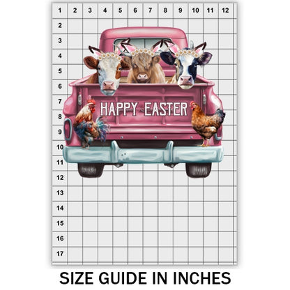 Happy Easter Cows DTF