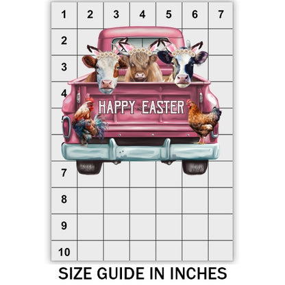 Happy Easter Cows DTF