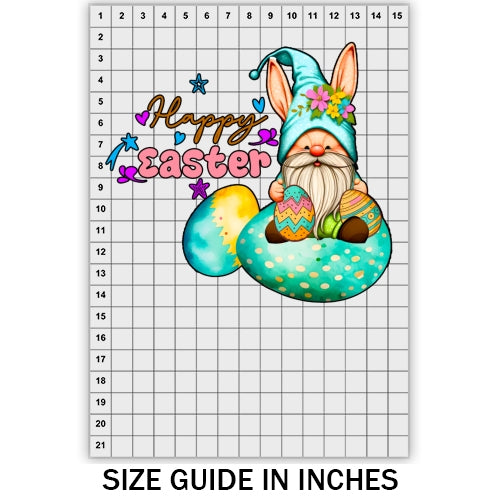 Easter Teal Gnome DTF