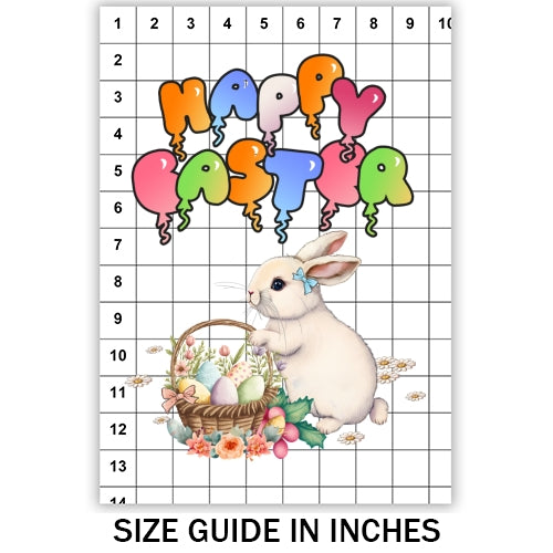 Balloon Happy Easter Rabbit Sublimation