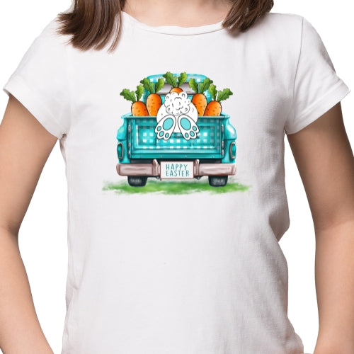 Happy Easter Blue Truck Sublimation