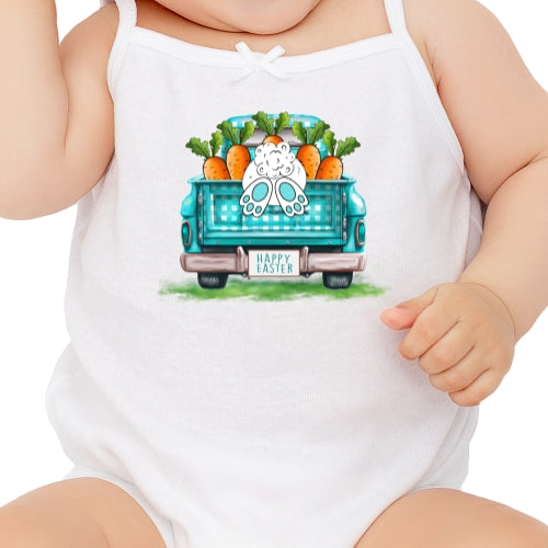 Happy Easter Blue Truck Sublimation