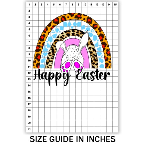 Happy Easter Cheetah Rainbow Sublimation