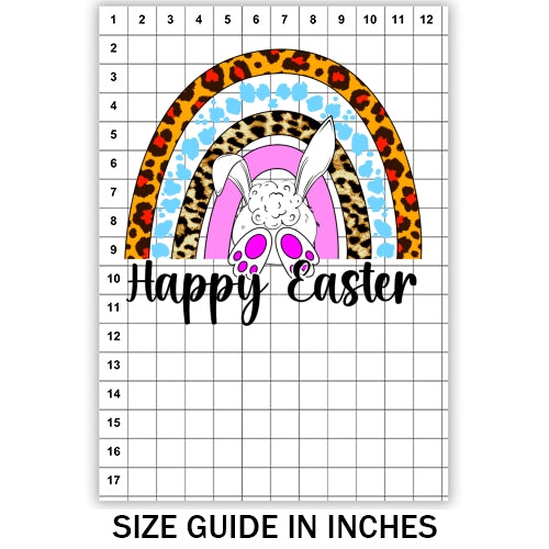 Happy Easter Cheetah Rainbow Sublimation