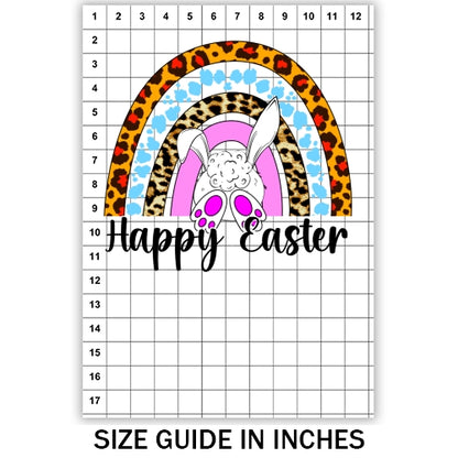 Happy Easter Cheetah Rainbow Sublimation