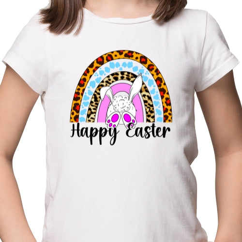 Happy Easter Cheetah Rainbow Sublimation