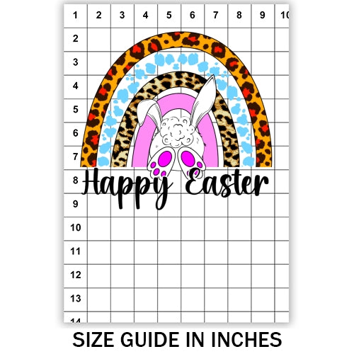 Happy Easter Cheetah Rainbow Sublimation