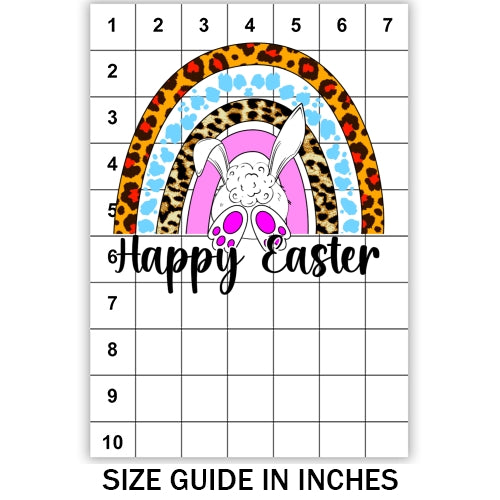 Happy Easter Cheetah Rainbow Sublimation