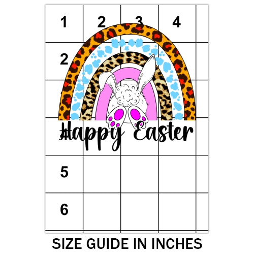 Happy Easter Cheetah Rainbow Sublimation