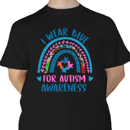 I Wear Blue For Autism Awareness DTF