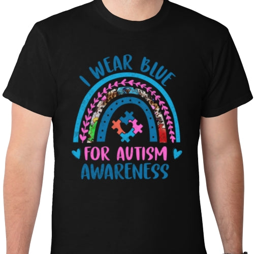 I Wear Blue For Autism Awareness DTF