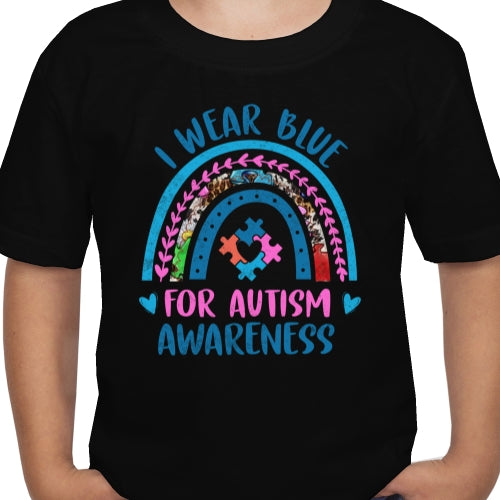 I Wear Blue For Autism Awareness DTF