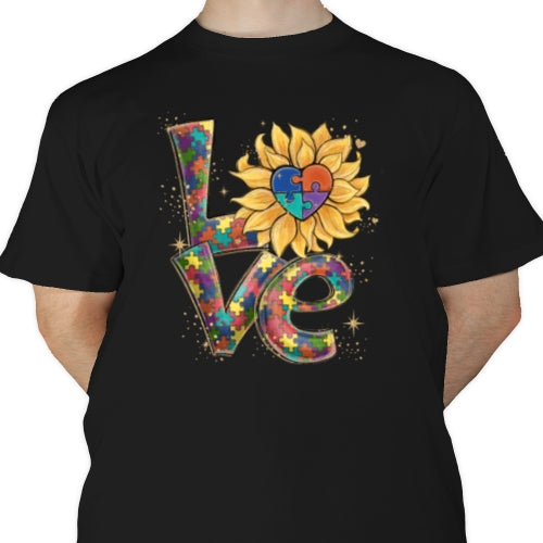 Love Autism Sunflower DTF