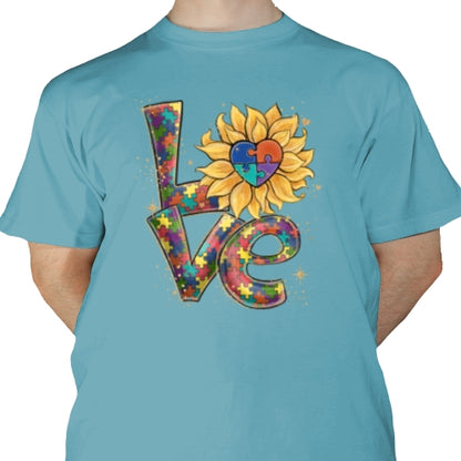 Love Autism Sunflower DTF