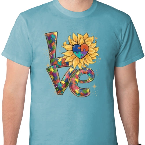 Love Autism Sunflower DTF