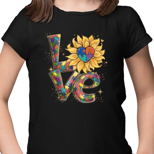 Love Autism Sunflower DTF