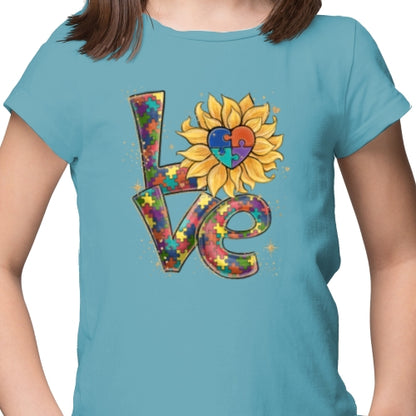 Love Autism Sunflower DTF