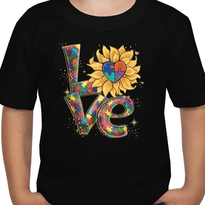 Love Autism Sunflower DTF