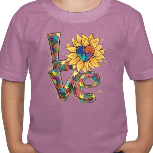 Love Autism Sunflower DTF