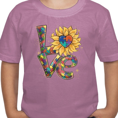 Love Autism Sunflower DTF