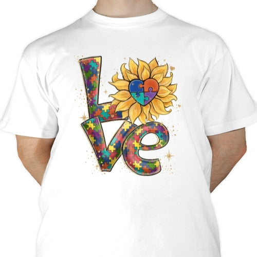 Love Autism Sunflower Sublimation