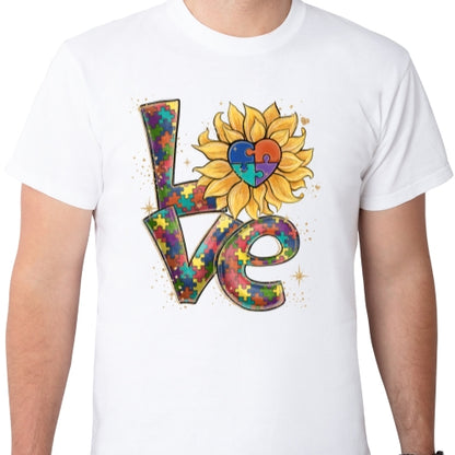 Love Autism Sunflower Sublimation