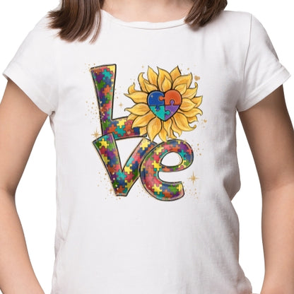 Love Autism Sunflower Sublimation