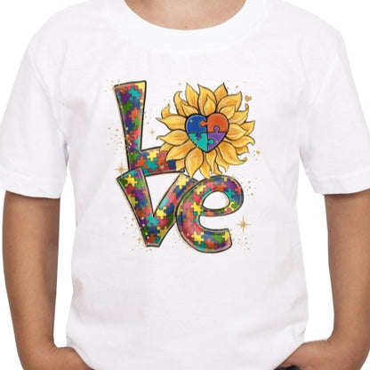 Love Autism Sunflower Sublimation