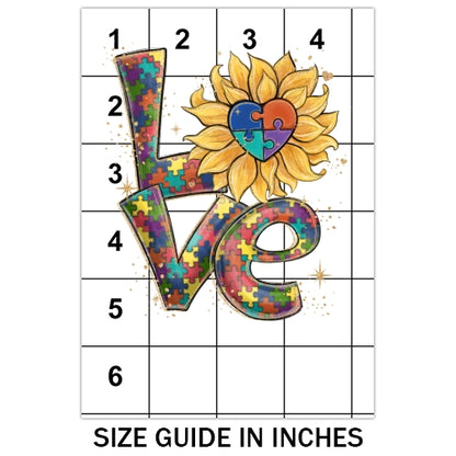 Love Autism Sunflower Sublimation