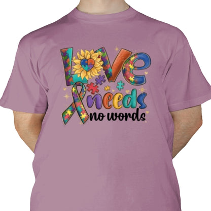 Love Needs No Words Autism DTF