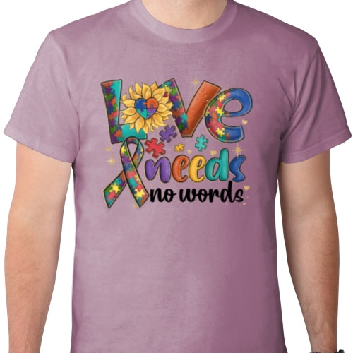 Love Needs No Words Autism DTF