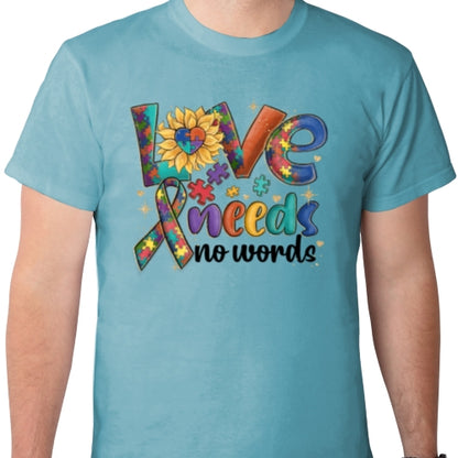 Love Needs No Words Autism DTF