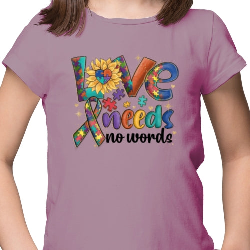 Love Needs No Words Autism DTF