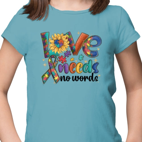 Love Needs No Words Autism DTF