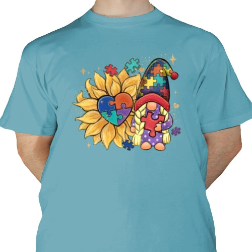 Autism Sunflower Gnome DTF